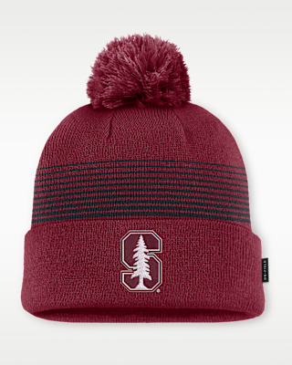 Stanford Sideline Peak Men's Nike College Cuffed Pom Beanie. Nike.com